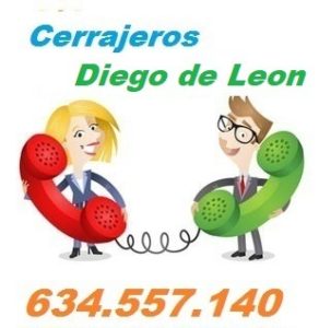 Telefono de la empresa cerrajeros Diego de Leon